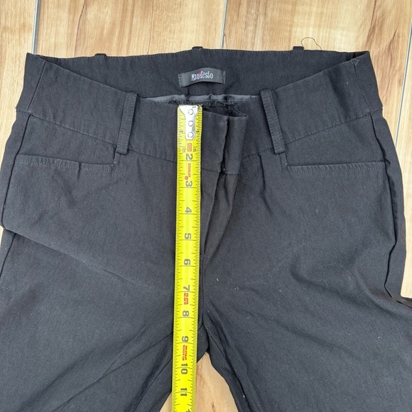 Manifesto Black Straight Leg Women’s Jean Dress Pants Size Large - Picture 3 of 7